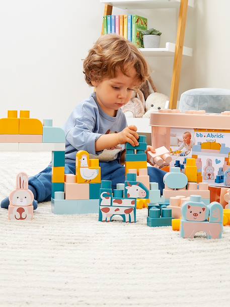 Abrick Baril de briques ferme 55 pces multicolore 2 - vertbaudet enfant 
