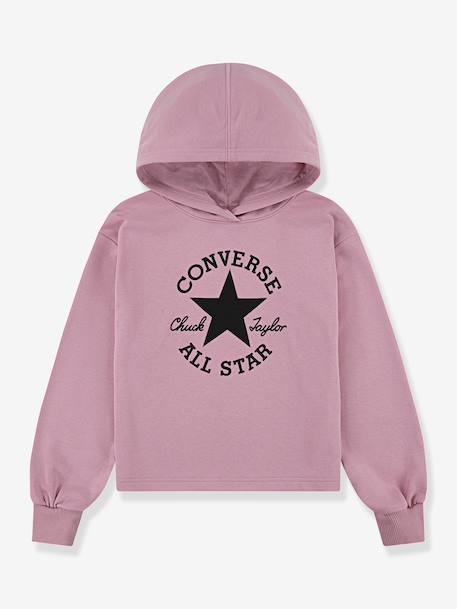 Sweat à capuche Hoodie rose 1 - vertbaudet enfant 
