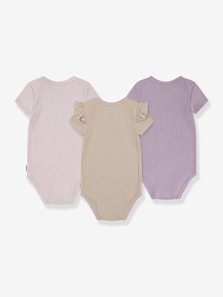 Lot de 3 bodies bébé manches courtes beige 2 - vertbaudet enfant 