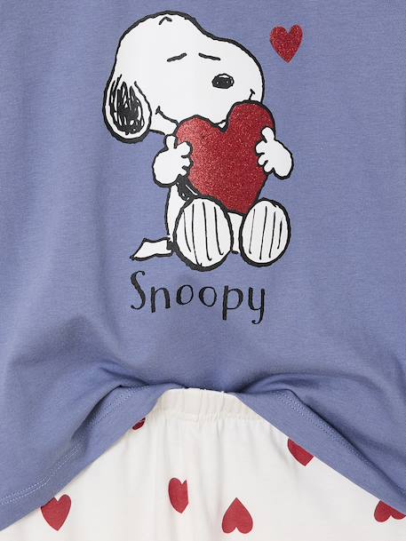Pyjama fille Peanuts Snoopy bleu grisé/imprimé 5 - vertbaudet enfant 