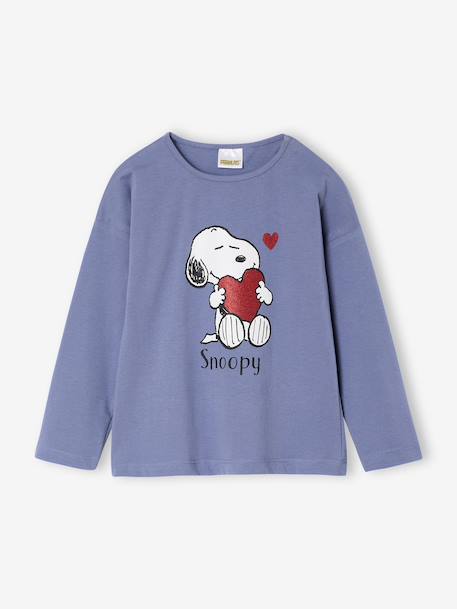 Pyjama fille Peanuts Snoopy bleu grisé/imprimé 2 - vertbaudet enfant 