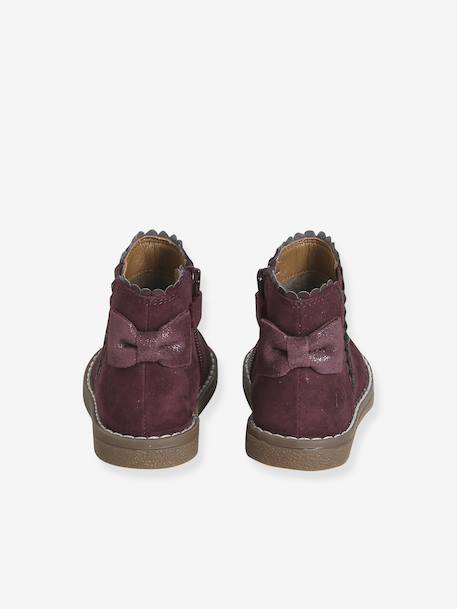 Boots bébé fille cuir zippées beige imprimé+bordeaux+CAMEL+marine+noir 13 - vertbaudet enfant 