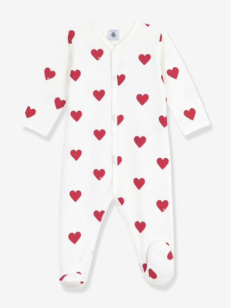Pyjama bébé mixte en molleton imprimé coeurs  - vertbaudet enfant