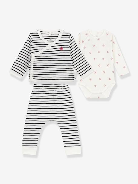 Bébé-Ensemble-Ensemble 3 pièces bébé mixte en coton