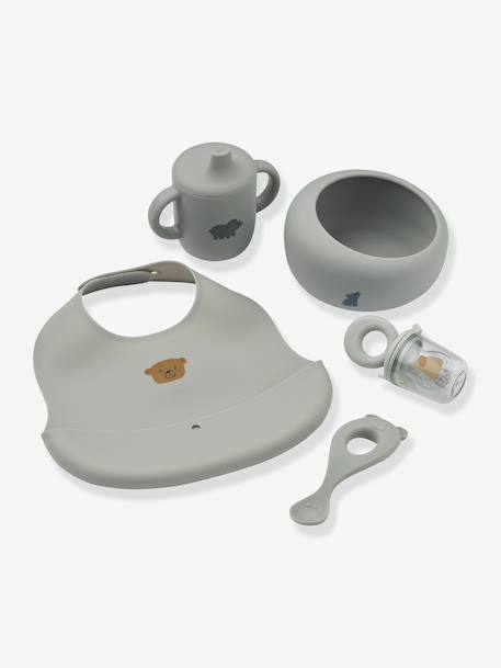 Mileah coffret repas silicone bleu ciel+rose pâle 1 - vertbaudet enfant 