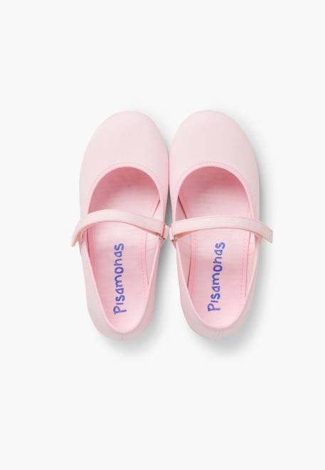 Babies à scratch fin en toile pour fille Blanc+Bleu azur+Bleu marine+Ciel clair+Corail+Écru+Fucsia+Gris+Jaune citron+Pêche+Rose+Rose pâle+Rouge+Sable+Vert fougère 61 - vertbaudet enfant 