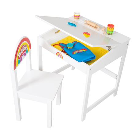 Bureau enfant avec chaise + 6 pâtes à modeler  Play-Doh et accessoires Blanc - multicolore 4 - vertbaudet enfant 