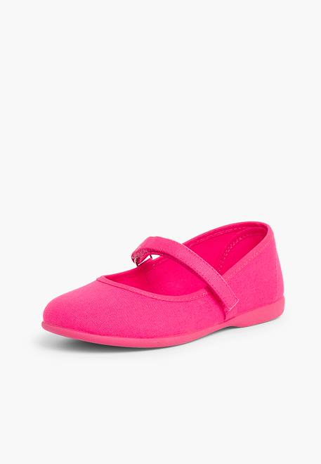 Babies à scratch fin en toile pour fille Blanc+Bleu marine+Ciel clair+Corail+Écru+Fucsia+Gris+Jaune citron+Pêche+Rose+Rouge+Sable+Vert émeraude 31 - vertbaudet enfant 