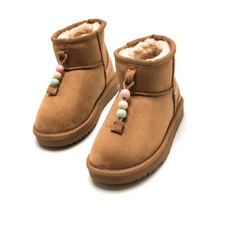 Bottines avec fausse fourrure Brown 2 - vertbaudet enfant 