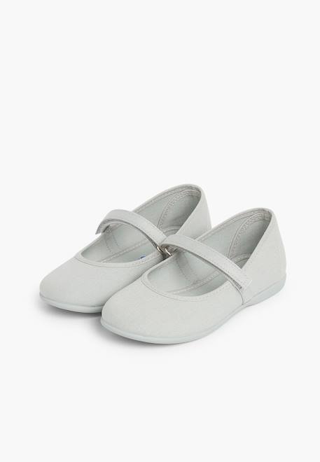 Babies à scratch fin en toile pour fille Blanc+Bleu marine+Ciel clair+Corail+Écru+Fucsia+Gris+Jaune citron+Pêche+Rose+Rouge+Sable+Vert émeraude 38 - vertbaudet enfant 