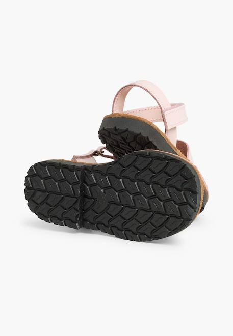Sandales avarcas cuir nappa et à scratch pour enfant Blanc+Bleu marine+Ciel clair+Couleur chair+Couleur cuir+Rose+Sable 33 - vertbaudet enfant 