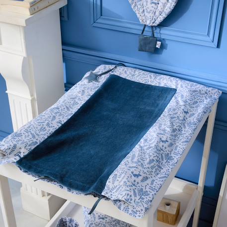 Housse de matelas à langer forêt enchantée (60 x 80 cm) Bleu, blanc 2 - vertbaudet enfant 