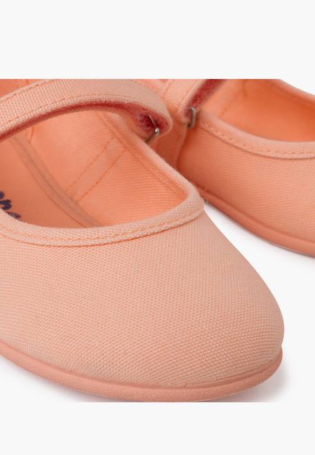 Babies à scratch fin en toile pour fille Blanc+Bleu azur+Bleu marine+Ciel clair+Corail+Écru+Fucsia+Gris+Jaune citron+Pêche+Rose pâle+Rouge+Sable+Vert fougère 56 - vertbaudet enfant 