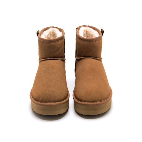 Bottines filles synthétique sans fermeture- ouverts Brown 4 - vertbaudet enfant 