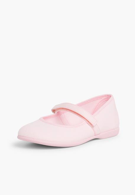 Babies à scratch fin en toile pour fille Blanc+Bleu marine+Ciel clair+Corail+Écru+Fucsia+Gris+Jaune citron+Pêche+Rose+Rouge+Sable+Vert émeraude 53 - vertbaudet enfant 