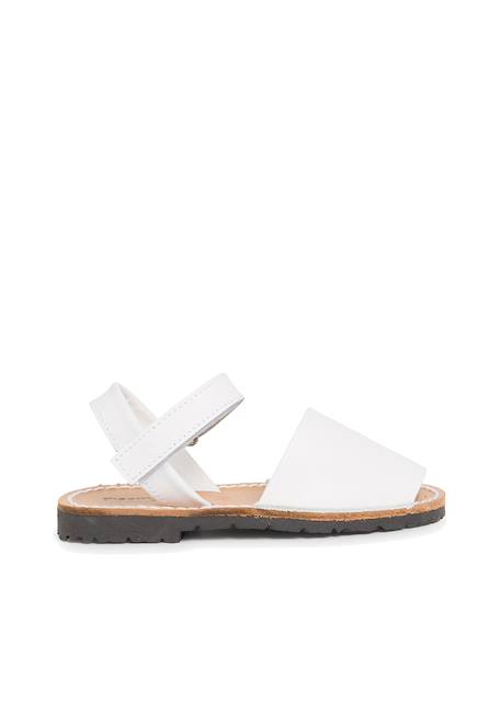 Sandales avarcas cuir nappa et à scratch pour enfant Blanc+Bleu marine+Ciel clair+Couleur chair+Couleur cuir+Rose+Sable 1 - vertbaudet enfant 