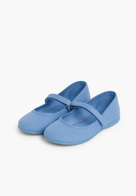 Babies à scratch fin en toile pour fille Blanc+Bleu azur+Bleu marine+Ciel clair+Corail+Écru+Fucsia+Gris+Jaune citron+Pêche+Rose pâle+Rouge+Sable+Vert émeraude 10 - vertbaudet enfant 