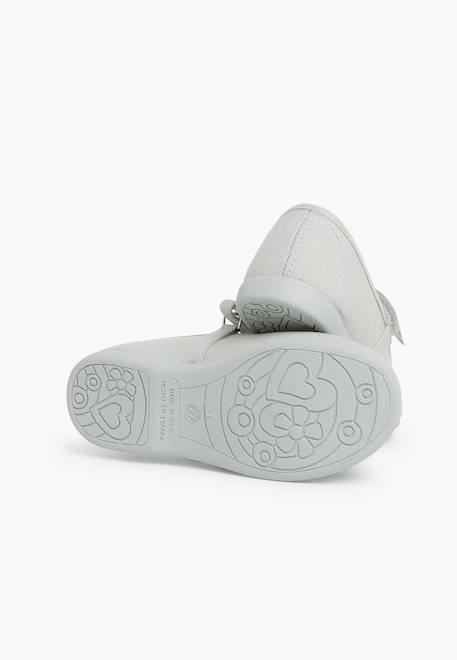 Babies à scratch fin en toile pour fille Blanc+Bleu marine+Ciel clair+Corail+Écru+Fucsia+Gris+Jaune citron+Pêche+Rose+Rouge+Sable+Vert émeraude 37 - vertbaudet enfant 
