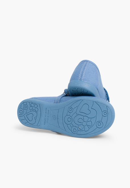Babies à scratch fin en toile pour fille Blanc+Bleu azur+Bleu marine+Ciel clair+Corail+Écru+Fucsia+Gris+Jaune citron+Pêche+Rose pâle+Rouge+Sable+Vert fougère 9 - vertbaudet enfant 