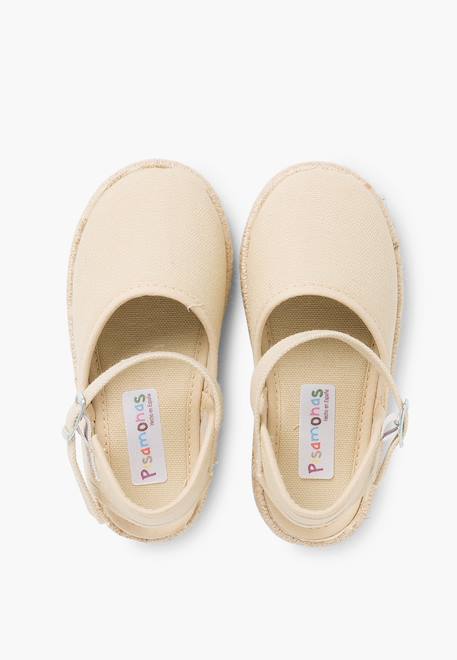Espadrilles enfant avec fermeture à boucle Blanc+Bleu marine+Rose+Rose pâle+Rouge+Sable 34 - vertbaudet enfant 
