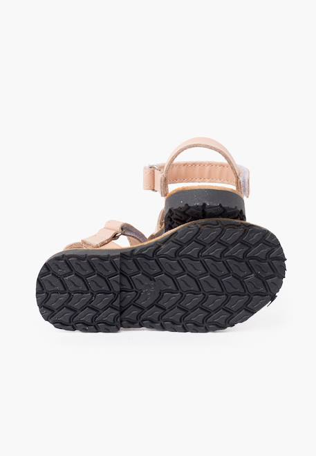 Sandales avarcas cuir nappa et à scratch pour enfant Blanc+Bleu marine+Ciel clair+Couleur chair+Couleur cuir+Rose+Sable 21 - vertbaudet enfant 