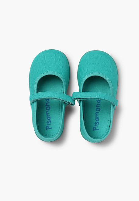 Babies à scratch fin en toile pour fille Blanc+Bleu marine+Ciel clair+Corail+Écru+Fucsia+Gris+Jaune citron+Pêche+Rose+Rouge+Sable+Vert émeraude 72 - vertbaudet enfant 