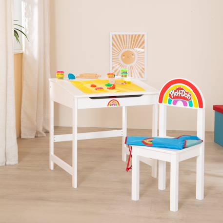 Bureau enfant avec chaise + 6 pâtes à modeler  Play-Doh et accessoires Blanc - multicolore 2 - vertbaudet enfant 
