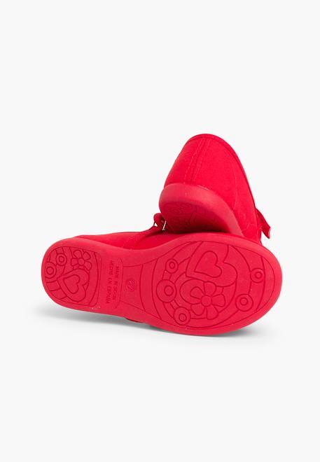 Babies à scratch fin en toile pour fille Blanc+Bleu marine+Ciel clair+Corail+Écru+Fucsia+Gris+Jaune citron+Pêche+Rose+Rouge+Sable+Vert émeraude 60 - vertbaudet enfant 