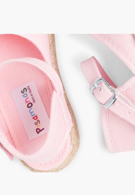 Espadrilles enfant avec fermeture à boucle Blanc+Bleu marine+Rose+Rose pâle+Rouge+Sable 18 - vertbaudet enfant 