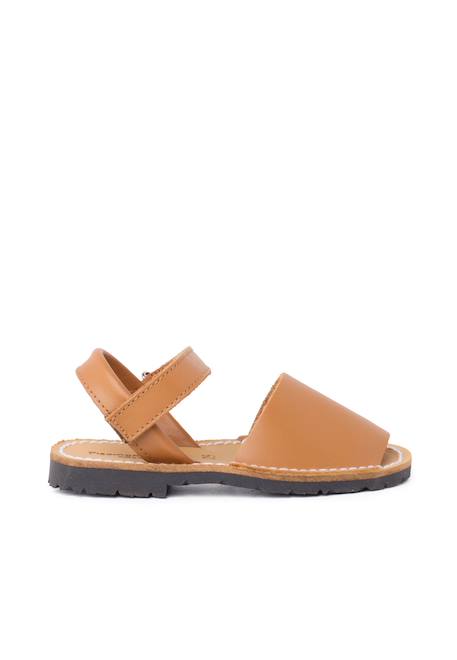 Sandales avarcas cuir nappa et à scratch pour enfant Blanc+Bleu marine+Ciel clair+Couleur chair+Couleur cuir+Rose+Sable 25 - vertbaudet enfant 