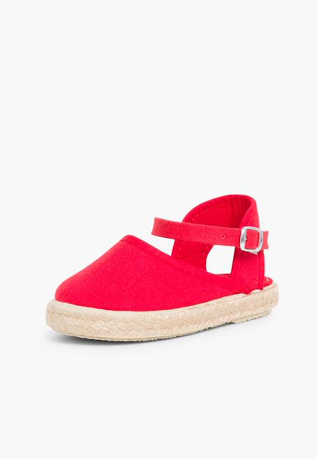 Espadrilles enfant avec fermeture à boucle Blanc+Bleu marine+Rose+Rose pâle+Rouge+Sable 26 - vertbaudet enfant 