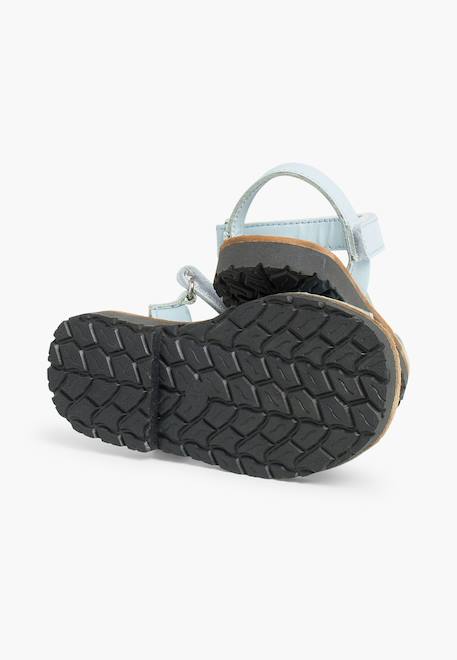 Sandales avarcas cuir nappa et à scratch pour enfant Blanc+Bleu marine+Ciel clair+Couleur chair+Couleur cuir+Rose+Sable 15 - vertbaudet enfant 
