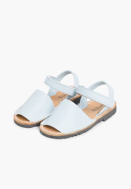 Sandales avarcas cuir nappa et à scratch pour enfant Blanc+Bleu marine+Ciel clair+Couleur chair+Couleur cuir+Rose+Sable 16 - vertbaudet enfant 