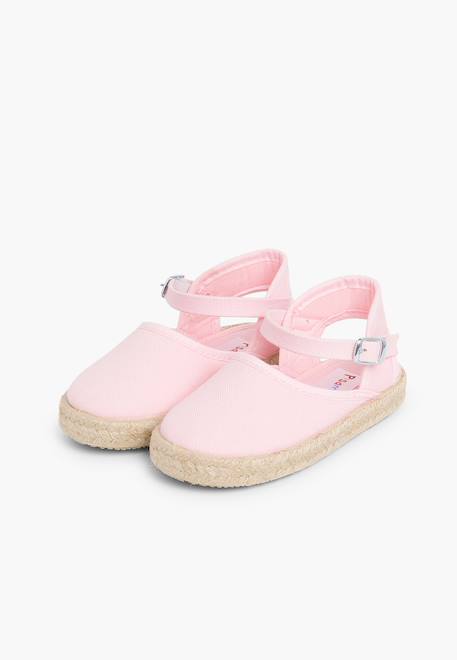 Espadrilles enfant avec fermeture à boucle Blanc+Bleu marine+Rose+Rose pâle+Rouge+Sable 16 - vertbaudet enfant 