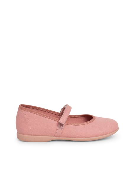Babies à scratch fin en toile pour fille Blanc+Bleu marine+Ciel clair+Corail+Écru+Fucsia+Gris+Jaune citron+Pêche+Rose pâle+Rouge+Vert émeraude 52 - vertbaudet enfant 