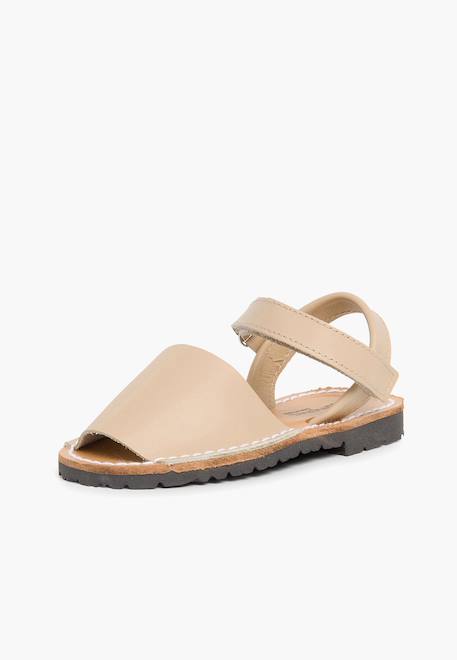 Sandales avarcas cuir nappa et à scratch pour enfant Blanc+Bleu marine+Ciel clair+Couleur chair+Couleur cuir+Rose+Sable 38 - vertbaudet enfant 