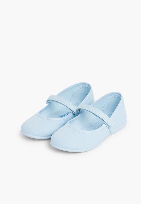Babies à scratch fin en toile pour fille Blanc+Bleu marine+Ciel clair+Corail+Écru+Fucsia+Gris+Jaune citron+Pêche+Rose+Rouge+Sable+Vert émeraude 16 - vertbaudet enfant 