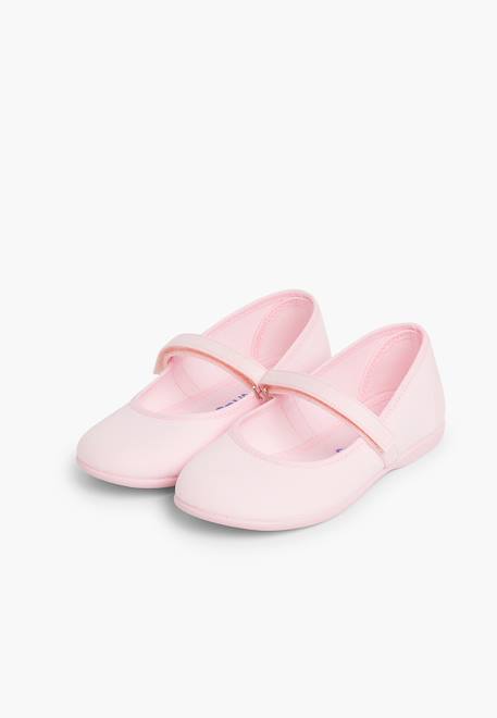 Babies à scratch fin en toile pour fille Blanc+Bleu marine+Ciel clair+Corail+Écru+Fucsia+Gris+Jaune citron+Pêche+Rose+Rouge+Sable+Vert émeraude 55 - vertbaudet enfant 
