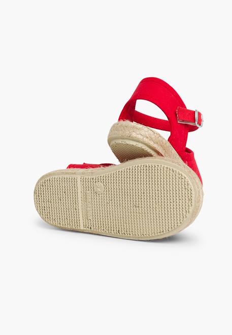 Espadrilles enfant avec fermeture à boucle Blanc+Bleu marine+Rose+Rose pâle+Rouge+Sable 27 - vertbaudet enfant 