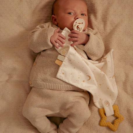 Doudou avec anneau de dentition Beige 2 - vertbaudet enfant 