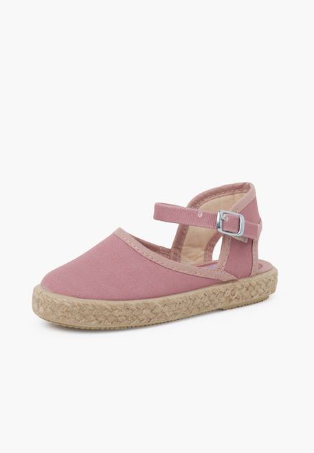 Espadrilles enfant avec fermeture à boucle Blanc+Bleu marine+Rose+Rose pâle+Rouge+Sable 20 - vertbaudet enfant 