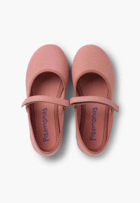Babies à scratch fin en toile pour fille Blanc+Bleu azur+Bleu marine+Ciel clair+Corail+Écru+Fucsia+Gris+Jaune citron+Pêche+Rose pâle+Rouge+Sable+Vert fougère 61 - vertbaudet enfant 