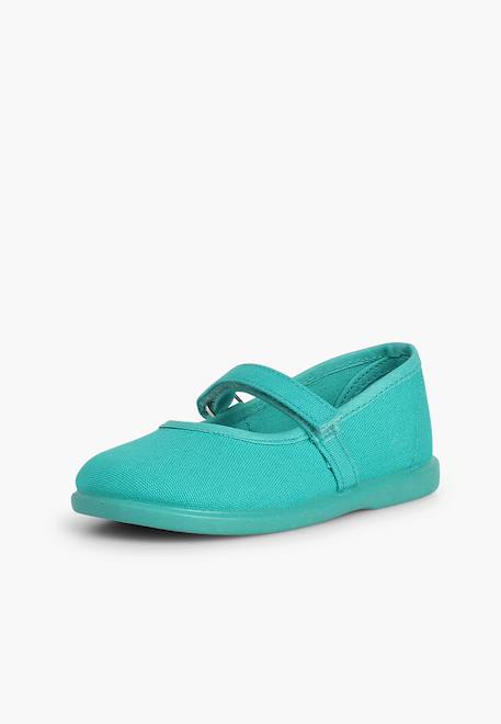 Babies à scratch fin en toile pour fille Blanc+Bleu marine+Ciel clair+Corail+Écru+Fucsia+Gris+Jaune citron+Pêche+Rose+Rouge+Sable+Vert émeraude 69 - vertbaudet enfant 