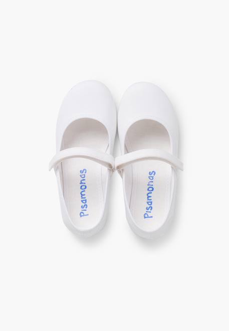 Babies à scratch fin en toile pour fille Blanc+Bleu marine+Ciel clair+Corail+Écru+Fucsia+Gris+Jaune citron+Pêche+Rose+Rouge+Sable+Vert émeraude 5 - vertbaudet enfant 