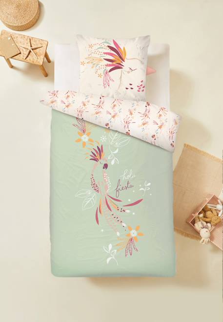 Housse de couette enfant + taie d'oreiller fiesta Vert 1 - vertbaudet enfant 