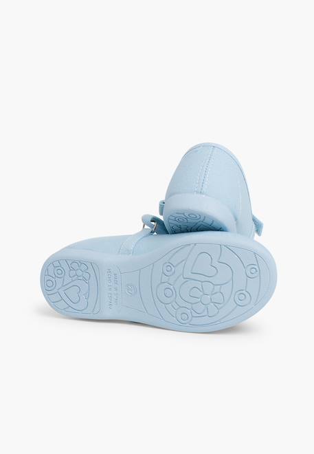 Babies à scratch fin en toile pour fille Blanc+Bleu marine+Ciel clair+Corail+Écru+Fucsia+Gris+Jaune citron+Pêche+Rose+Rouge+Sable+Vert émeraude 15 - vertbaudet enfant 