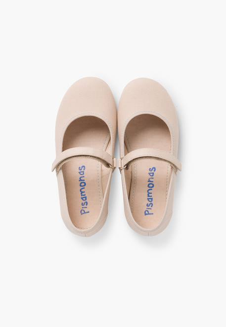 Babies à scratch fin en toile pour fille Blanc+Bleu marine+Ciel clair+Corail+Écru+Fucsia+Gris+Jaune citron+Pêche+Rose+Rouge+Sable+Vert émeraude 67 - vertbaudet enfant 