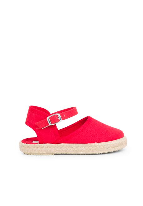 Espadrilles enfant avec fermeture à boucle Blanc+Bleu marine+Rose+Rose pâle+Rouge+Sable 25 - vertbaudet enfant 
