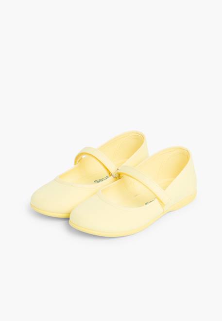 Babies à scratch fin en toile pour fille Blanc+Bleu azur+Bleu marine+Ciel clair+Corail+Écru+Fucsia+Gris+Jaune citron+Pêche+Rose pâle+Rouge+Sable+Vert fougère 49 - vertbaudet enfant 