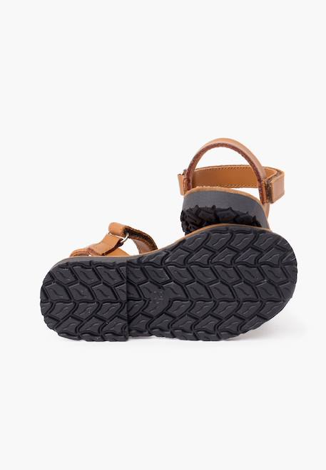 Sandales avarcas cuir nappa et à scratch pour enfant Blanc+Bleu marine+Ciel clair+Couleur chair+Couleur cuir+Rose+Sable 27 - vertbaudet enfant 